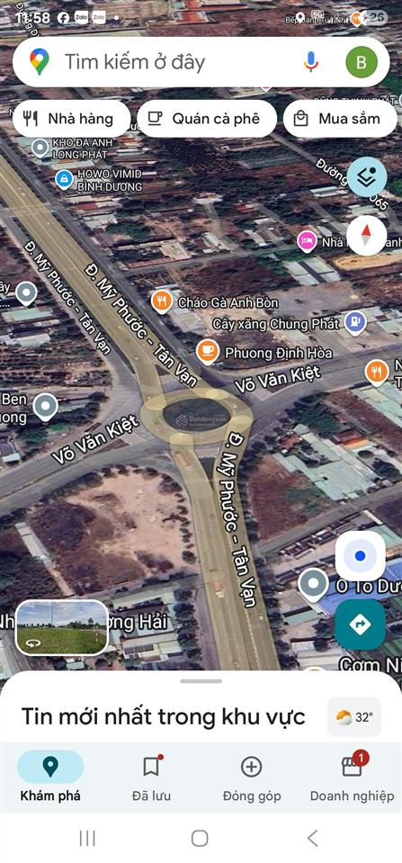 Bđs đẹp đất mặt tiền đx71 định hòa nhựa 8m dt 11 x 85 1000m2 có 100m, thổ cư vị trí gần vòng xoay