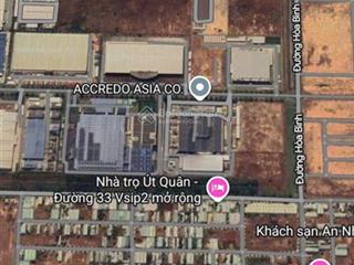 Đẹp kdc vsip 2a. dt 14.7 x 30m thổ cư full 100% tổng 440m2 giá rẻ chỉ 12tr200/m2 nhanh tay ơi