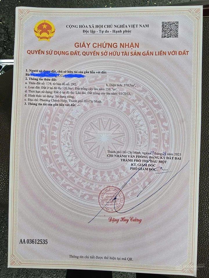 Bđs đẹp mặt tiền dx106 nhựa 5m. dân đông  đẹp 10x38m thổ cư 120m2 giá chỉ 5 tỷ