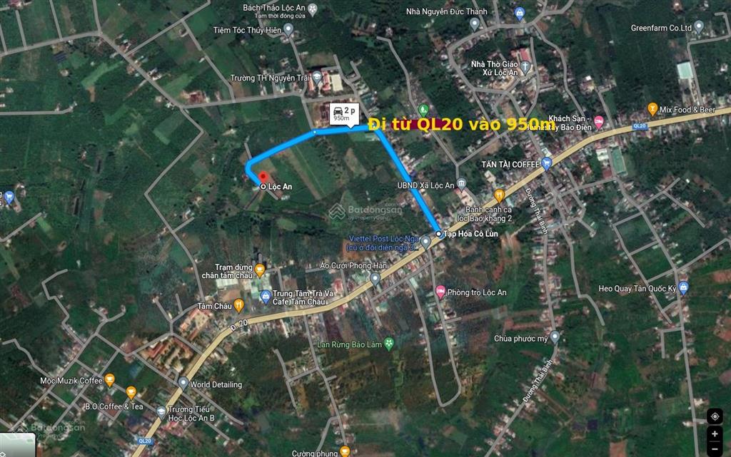 Lô đất 178.4m2 thổ cư 100% trung tâm lộc an