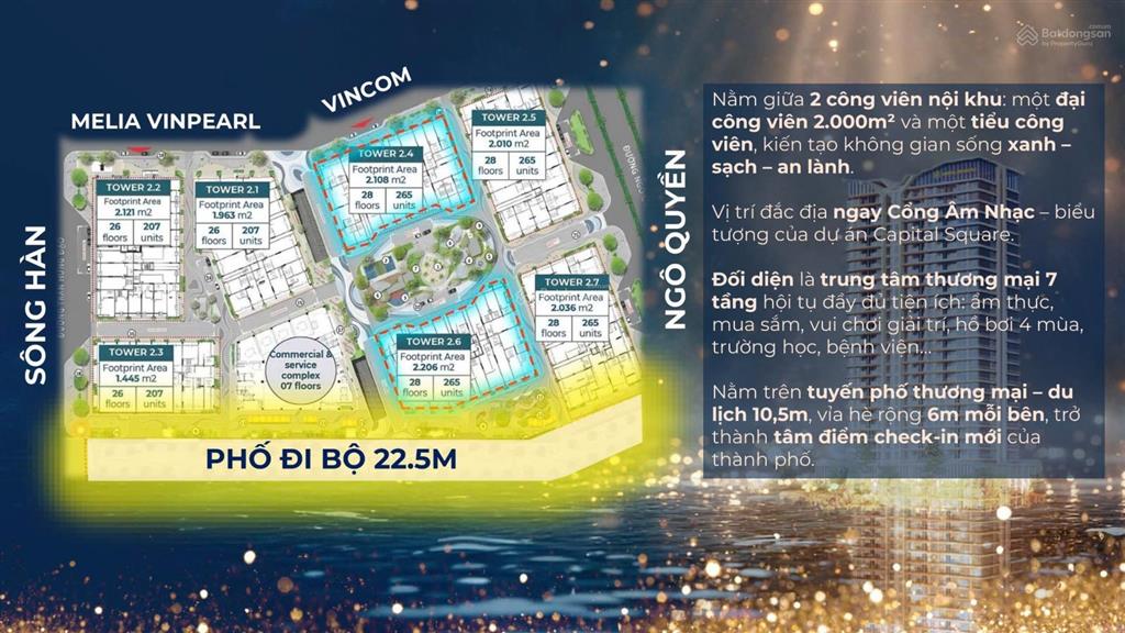 Capital square, tổ hợp 14 tòa căn hộ lớn nhất mặt sông hàn đà nẵng, mở bán đợt 1 ck lên đến 15%