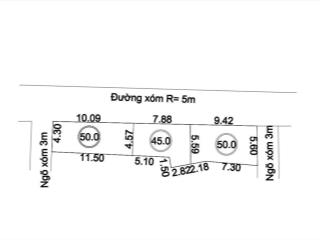 Lô góc 3 mặt thoáng phường an hoà, an dương. đường thông 5m. 145m2.