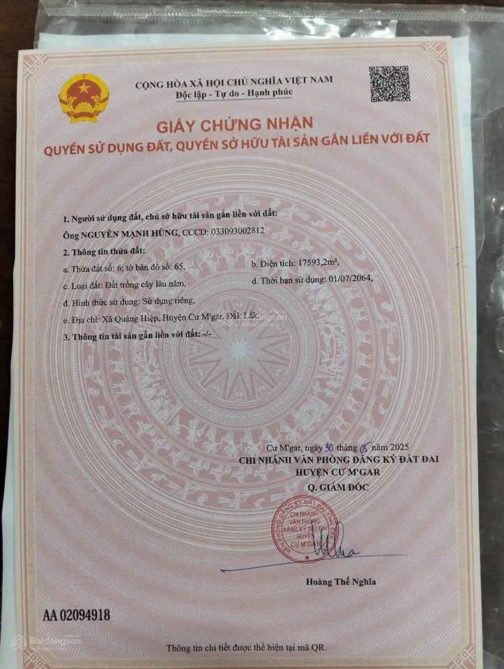 Bán rẫy 2ha5 cà phê có thu nhập tại quảng hiệp  cưmgar  daklak