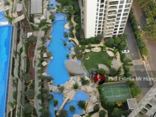 Estella heights 2pn 103m2 tầng cao, full nội thất, view 2 hồ bơi xanh mát đẹp mê ly.  0901 840 ***