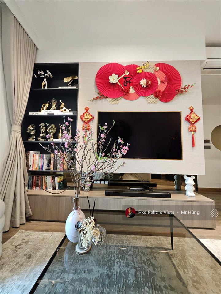 Bán căn hộ feliz 1pn 58m2, full nt đẹp, view về trung tâm tp mới, sổ hồng, giá rẻ thật 100%