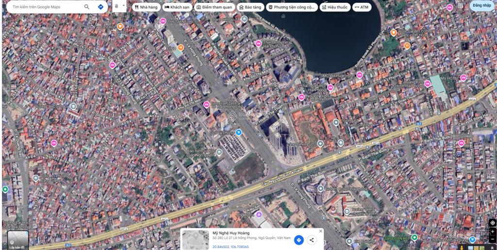 Bán lô đất cực đẹp mặt ngõ to đường đà nẵng, ngô quyền, hải phòng. dt 105m2 ngang 4.9m giá 55tr/m2