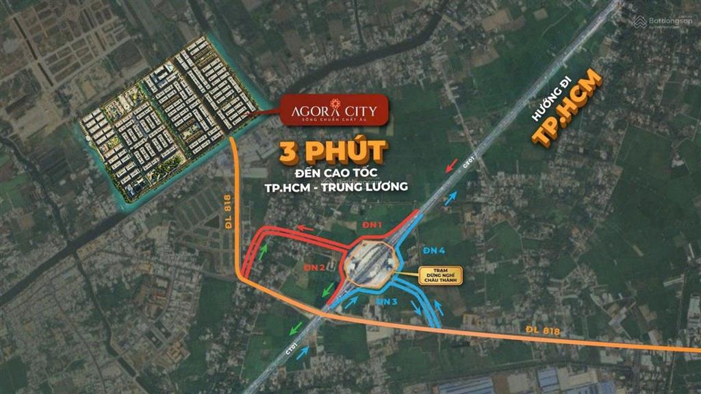 Bán đất nền long an, agora city, đối diện trung tâm hành chính, giáp sông