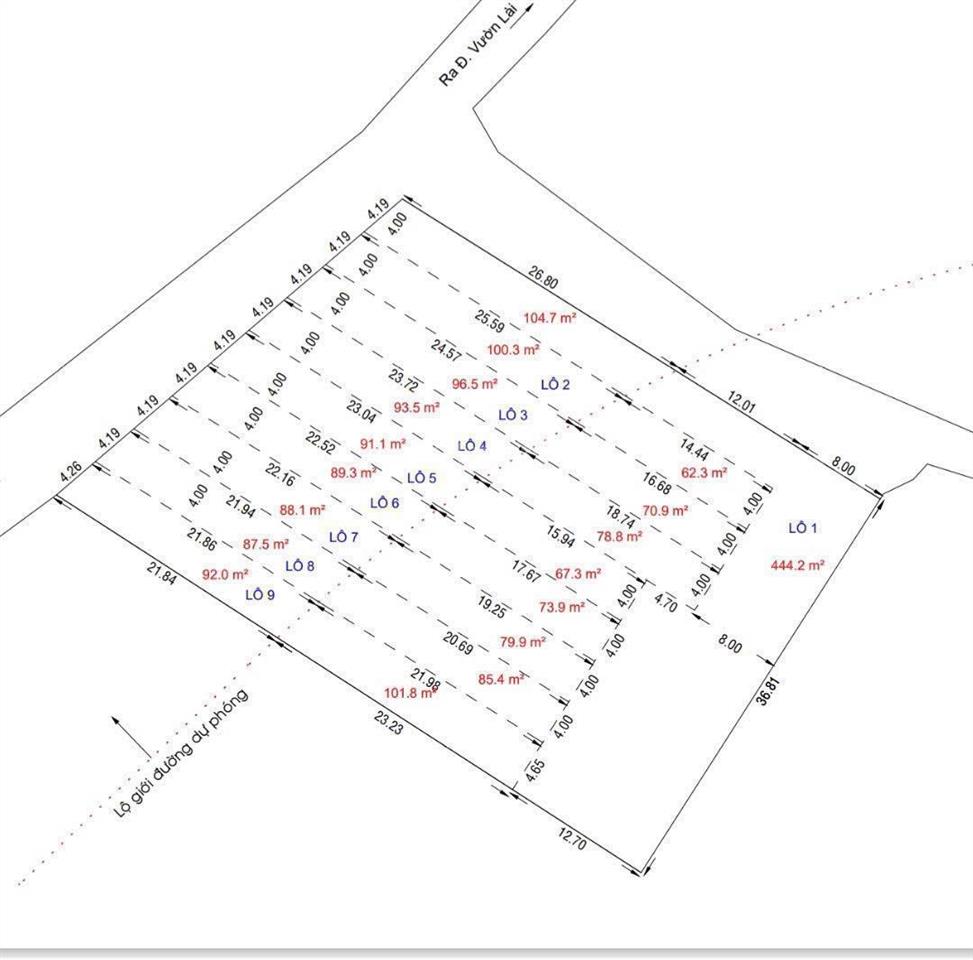 Bán đất hẻm 94 đường vườn lài phường an phú đông giá 6.6 tỷ diện tích 4 x 39m