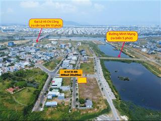 Lô biệt thự 2 mặt tiền 465,9 m2 cách sông 30m đường phi bình 8 và đạm phương, khu đô thị hoà quý
