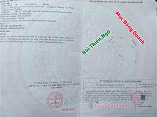 Lô góc 2 mặt tiền siêu đẹp view sông đắt giá, tại hòa xuân bùi thiện ngộ và mạc đăng doanh