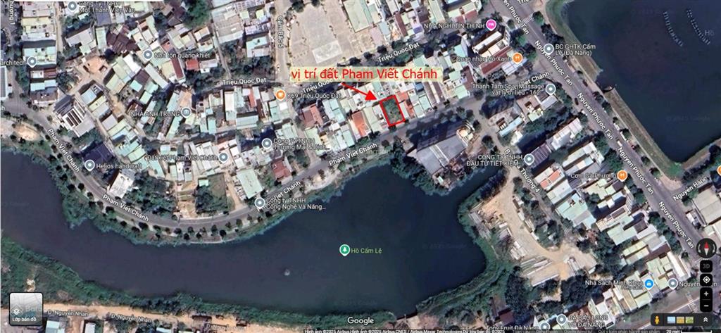 Đất biệt thự 193m2 view công viên, sát hồ cẩm lệ đường 7.5m phạm viết chánh gần nguyễn phước tần