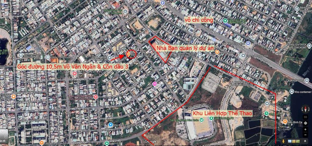 Bán lô góc đẹp võ văn ngân & cồn dầu 3 gần tòa nhà ban quản lý và khu liên hợp thể thao hòa xuân