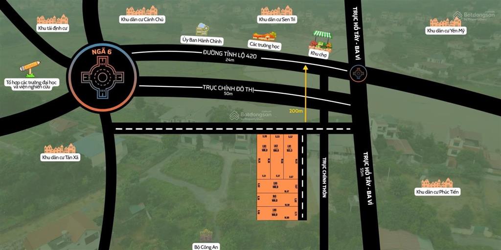 Đẹp không góc chết 100m full thổ cư trục chính phúc tiến sát tỉnh lộ 420 và trục hồ tây ba vì