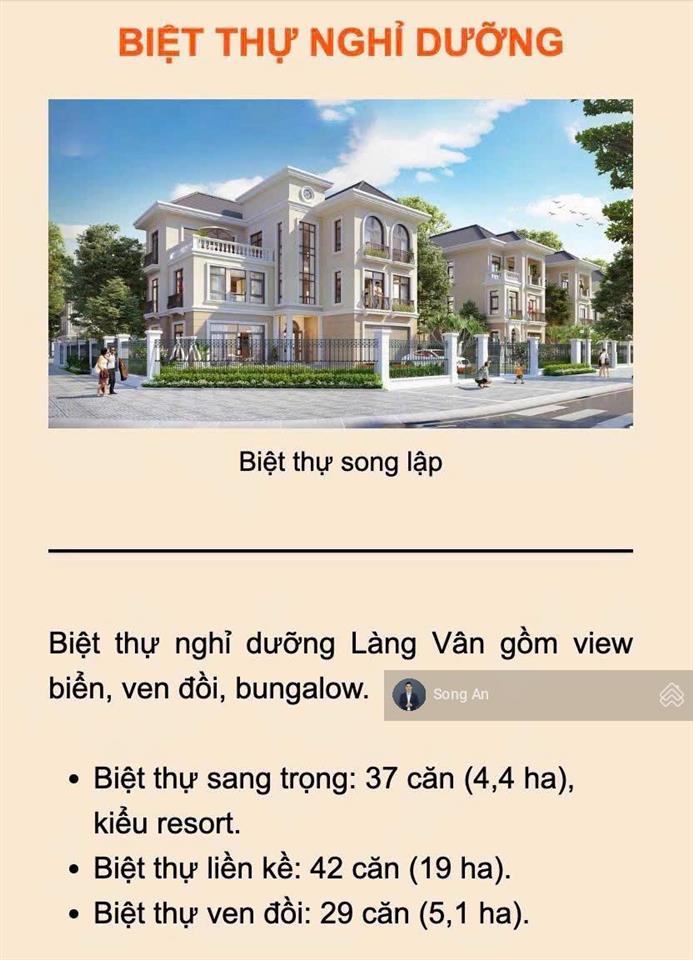 Giỏ hàng đặc biệt, biệt thự đồi đơn lập view trực diện biển dự án vin làng vân, lc trực tiếp cđt