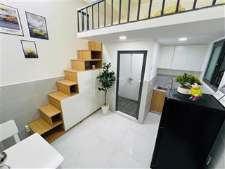 Hàng hiếm! căn hộ gác lửng mới 100% full nt xịn sò, cửa sổ lớn nguyễn oanh
