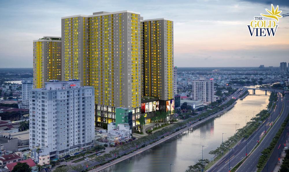 Bán căn hộ ot  the gold view, 4,37 tỷ, 72m2, 2pn, 1wc, có ban công