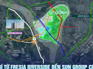 Em tiến eximrs  đối tác chính thức cđt nhận booking căn hộ fresia riverside, 1,56 tỷ căn 2pn