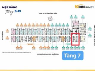 Căn 2pn1wc bcons solary tầng 7 giá 1ty695 chính chủ cần bán gấp.