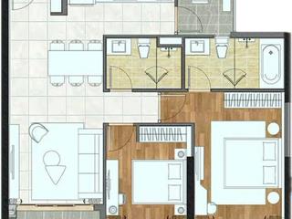 Cho thuê căn hộ sala 2pn 88,2m2, full nội thất cao cấp, decor hiện đại sang trọng