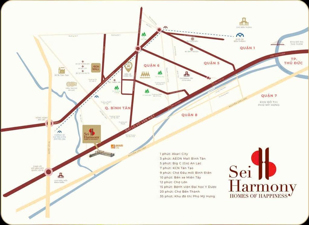Bán nhà phố liền kề sei harmony mặt tiền lê tấn bê, bình tân  cách đl võ văn kiệt chỉ 150m