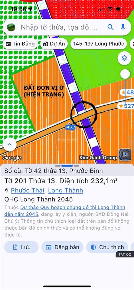 Đất mặt tiền đường chính phước bình, dt 5x48m, shr thổ cư sẵn, giá đầu tư