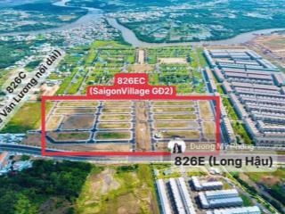 Bán gấp đất nền sổ đỏ long hậu 826ec  gần nguyễn văn tạo  điện âm nước máy  góp 18 tháng ck 2%.