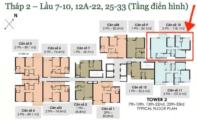 Bán căn hộ 3pn tháp 2 chung cư vista verde quận 2 có sổ hồng giá 10.8tỷ bao thuế phí