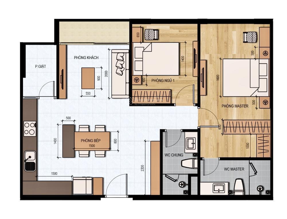 Bán căn góc 2pn thủ thiêm dragon  căn góc a08 tầng trung, view trực diện sông sài gòn, lm81