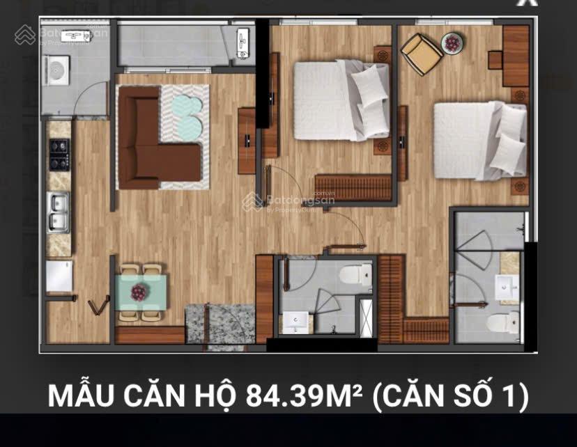 Bán căn hộ akari p1 sẵn sổ 84m2, hướng bắc view nội khu mát mẻ