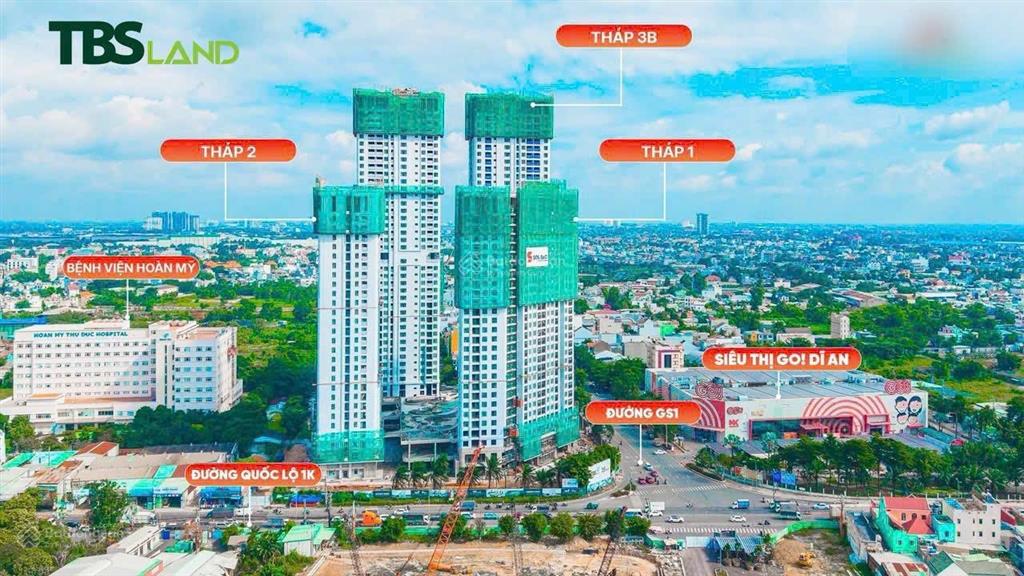 Mở bán căn hộ tbs green skyline phạm văn đồng nối dài, liền kề go dĩ an, tt 30% nhận nhà quý 2/2026