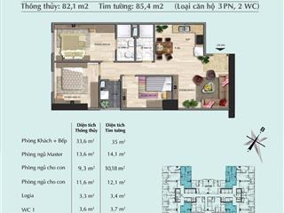 Chính chủ cần bán căn 3 ngủ 82m2 giá rẻ nhất dự án  49tr/m2 vào ở ngay