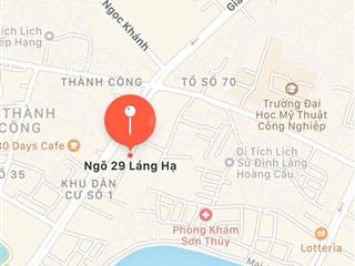 Bán nhà 3.7 tỷ, dt sổ 16m2, mt 3m, 4 tầng, 2 ngủ, 50m ô tô tránh, ngõ 29 láng hạ, ba đình