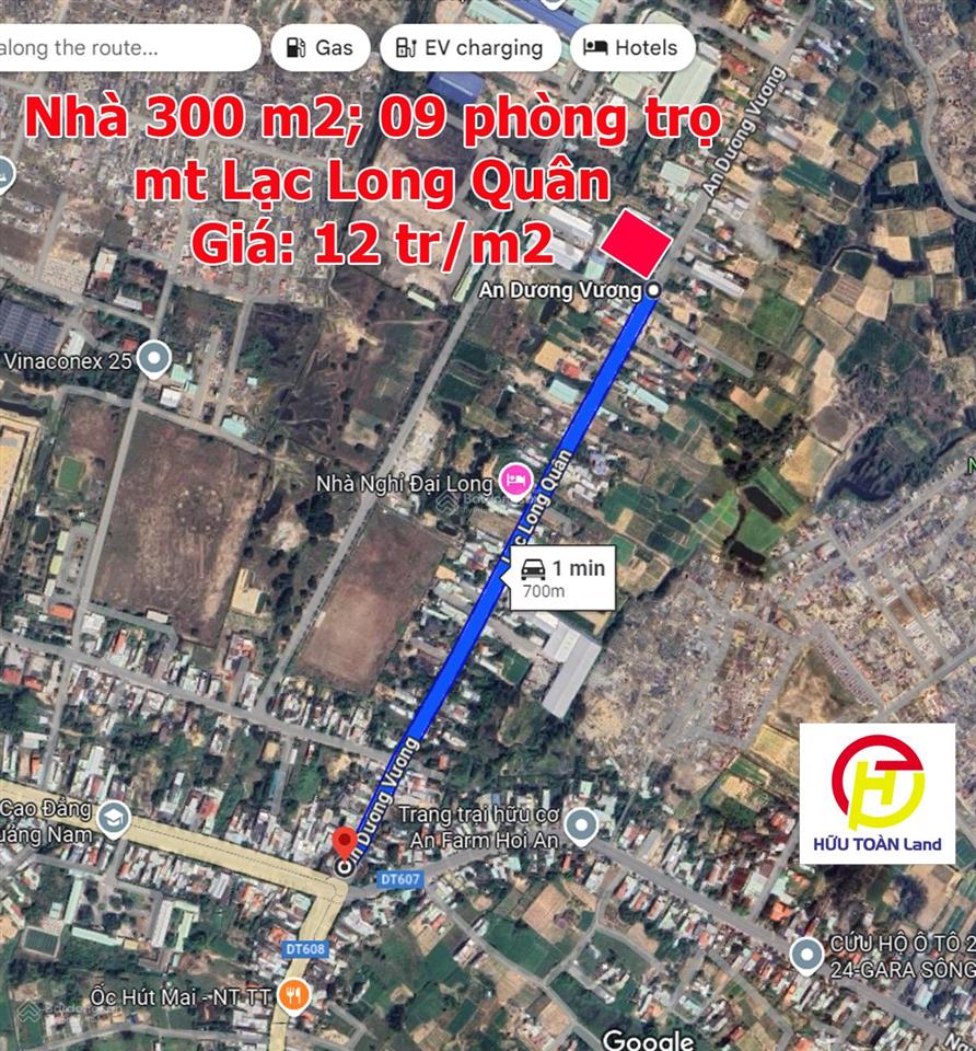 Mặt tiền đường lạc long quân bán đất tặng dãy trọ 9 phòng gần ngã 4 thương tín