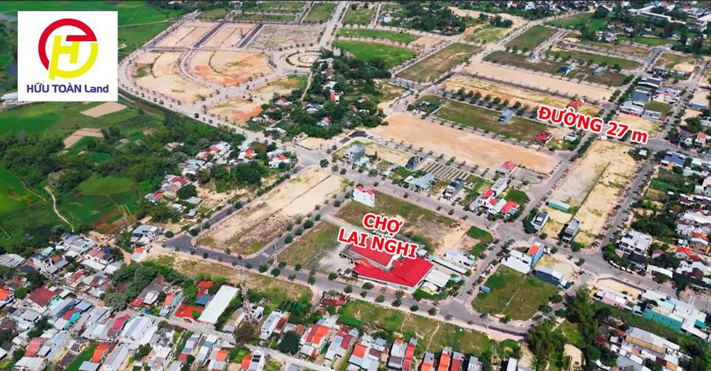 Phố chợ lai nghi (có sổ) bán đất đường 27m dt 6x26m giá 21 tr/m2 thông đường an dương vương