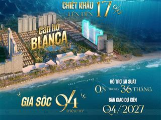 Đầu tư thông minh với condotel blanca city 68m² giá 6,3 tỷ, cho thuê 23 triệu/ngày dễ dàng!