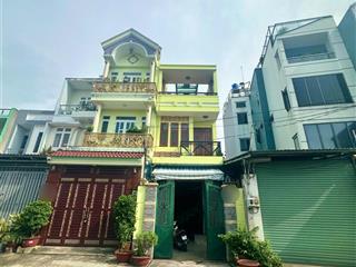 Nhà mặt tiền nhựa thông dt 4x20m trệt 2 lầu sát mặt tiền tô ký khu dân cư đông đúc