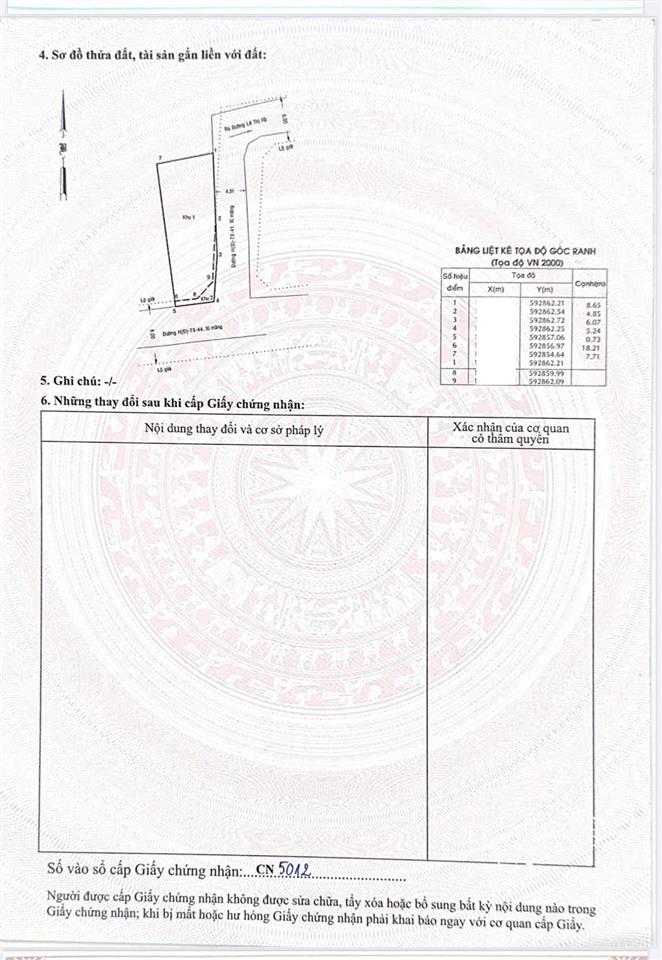 Đất (5x19m) tân xuân sát lê thị hà hẻm 5m 1/ nhựa vào 50m xây ở, căn hộ dịch vụ quá lý tưởng ạ