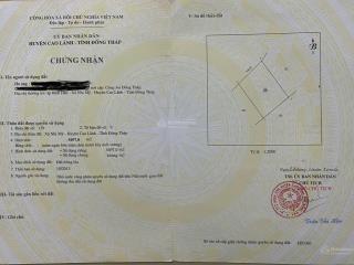 Chính chủ cần bán lô đất vị trí đẹp tại ấp bình dân, xã nhị mỹ, huyện cao lãnh, đồng tháp