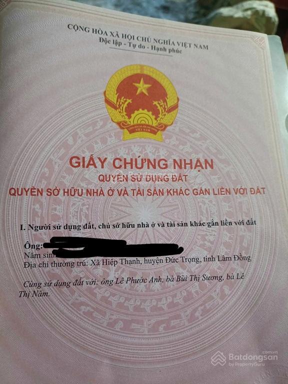 Đất đẹp chính chủ giá tốt xã hiệp thạnh, huyện đức trọng, lâm đồng