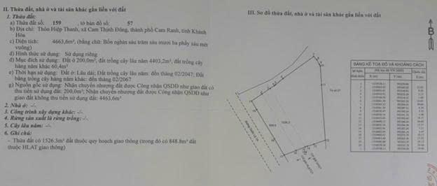 Đất phong thủy đẹp  giá tốt  bán gấp thôn hiệp thanh, xã cam thịnh đông tp cam ranh, khánh hoà