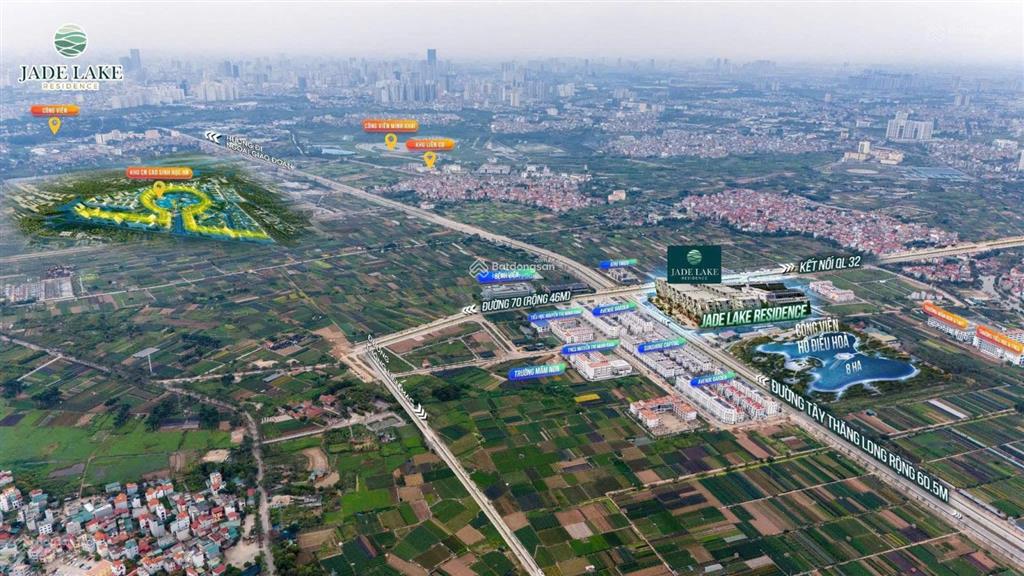 Suất ngoại giao duy nhất dự án jade lake residence mặt đại lộ tây thăng long đường 60,5m giá đầu tư