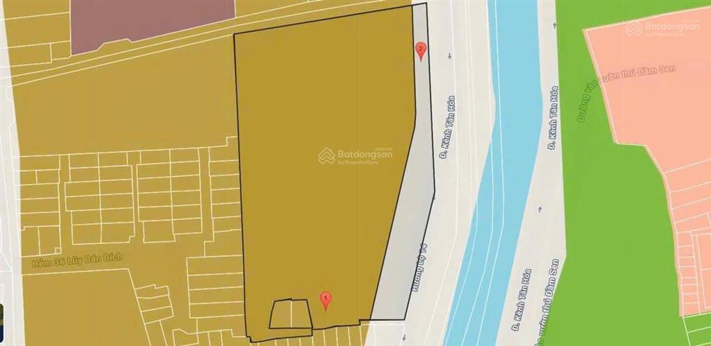 Siêu phẩm khuông đất lớn 3316m2 mặt tiền kênh tân hóa phường tân thới hòa