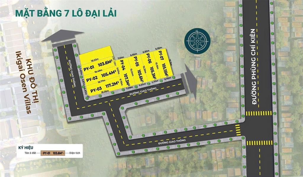 Chỉ 850 triệu/106m2 đất ở đô thị mặt tiền 7m vuông vắn trung tâm kdl hồ đại lải view triệu đô