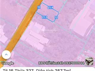 Đất trung tâm xã xuyên mộc gần chợ trường học lô 1 cách 329 500m ngang 12 m dài 21m có 80m2 thổ cu