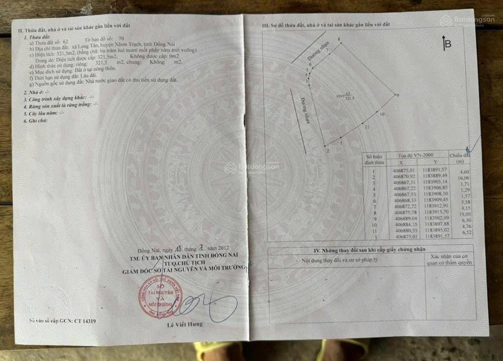 Đầu tư đất thổ cư long tân city 322m², pháp lý rõ ràng  cơ hội sinh lời cao giữa lòng nhơn trạch!