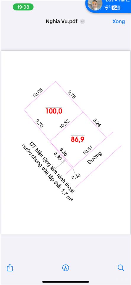 Bán gấp bìa đông, thôn nghĩa vũ  dục tú mt 10,5m. s 86,9m2 giá chỉ 8xtr/m2. dự án đường 17m
