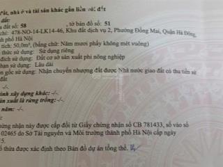 Chính chủ cần tiền bán lô đất dịch vụ khu 2lk1446 vị trí đẹp ko hố ga bốt điện sát đường 18,5m
