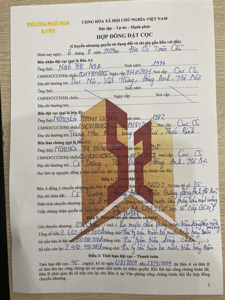 Bán căn tái định cư hoàng cầu, chỉ cần thanh toán trước hơn 2 tỷ