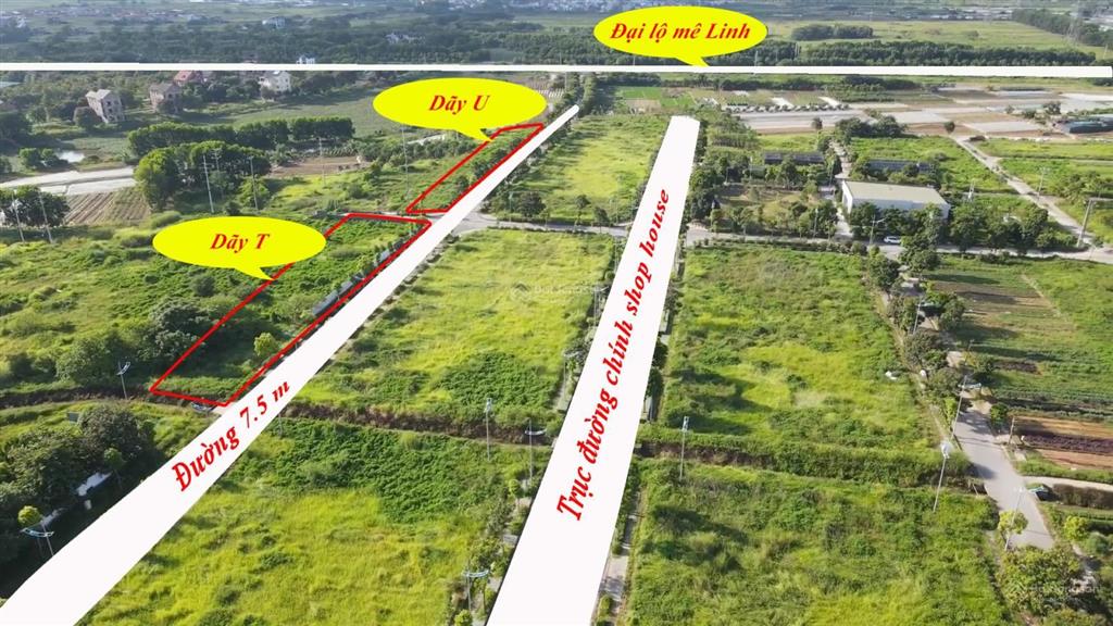 Chính chủ bán lô đất biệt thự đơn lập đẹp mặt đường lớn nhất dự án the diamond park mê linh giá tốt