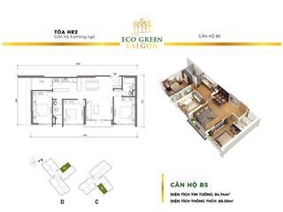 Bán gấp căn 3pn chung cư eco green q7 view q1 giá chạm đáy chỉ 5,7 tỷ